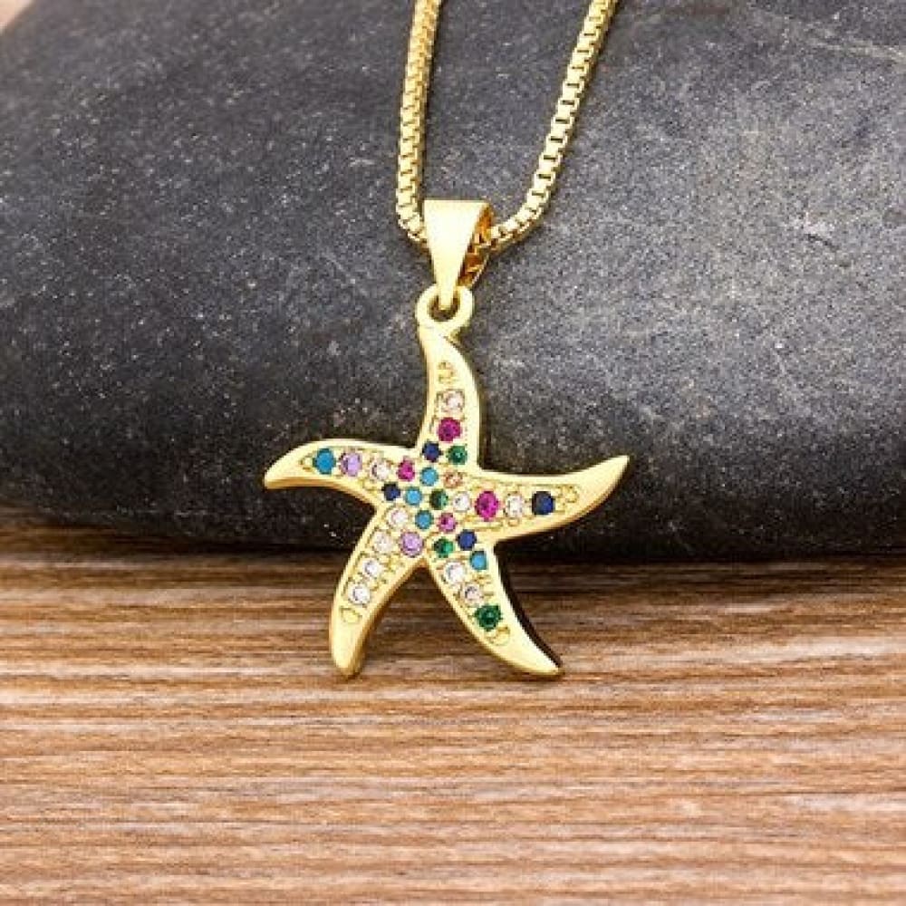 EFFY Diamond Accented Starfish Pendant on Chain YCPZ378DD4 | Wesche  Jewelers | Melbourne, FL